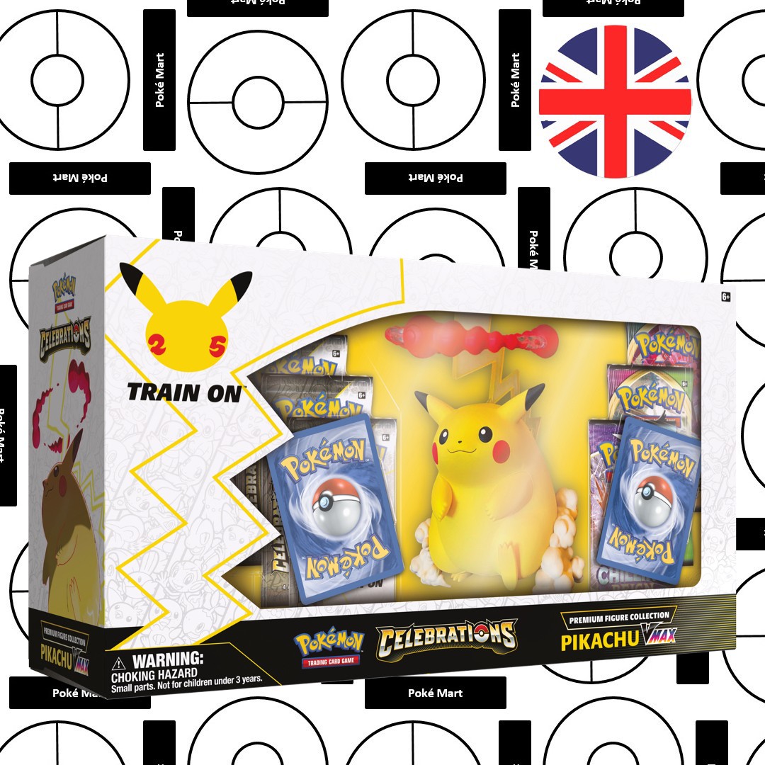 Colección de figuras del 25 aniversario de Pokémon Pikachu VMAX Pokemart.be