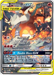 Promo Reshiram y Charizard GX SM201