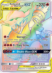 Reshiram y Charizard GX 217/214